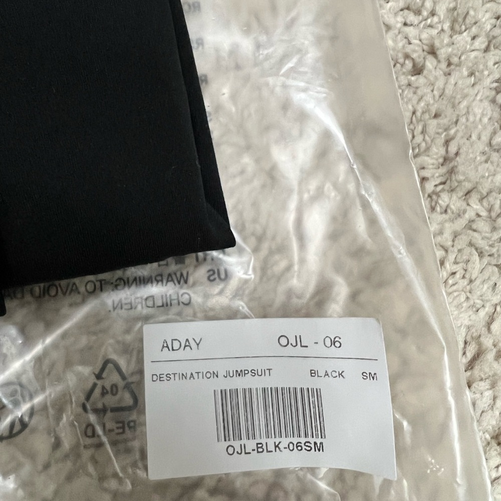 NWT ADAY Destination Jumpsuit Black - Picture 7 of 8